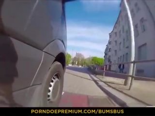 BUMS BUS - Wild public sex with passionate European hottie Lilli Vanilli