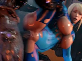 Mutant scopata samus con un mostro cazzo