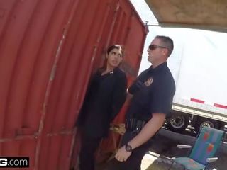 Latina bad adolescent caught sucking a cops peter